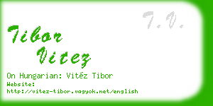 tibor vitez business card
