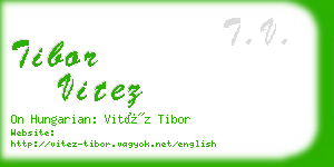 tibor vitez business card